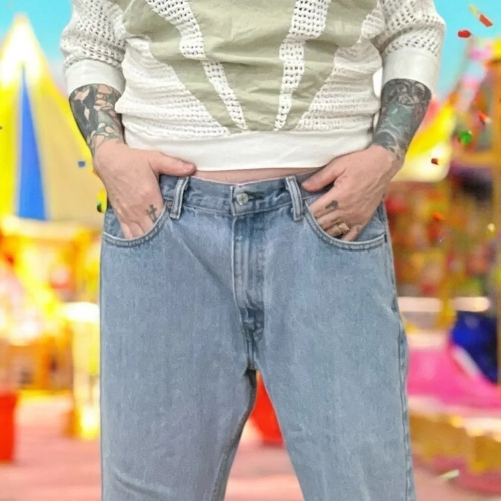 Levi's 505 straight leg faded Denim Jeans-36W